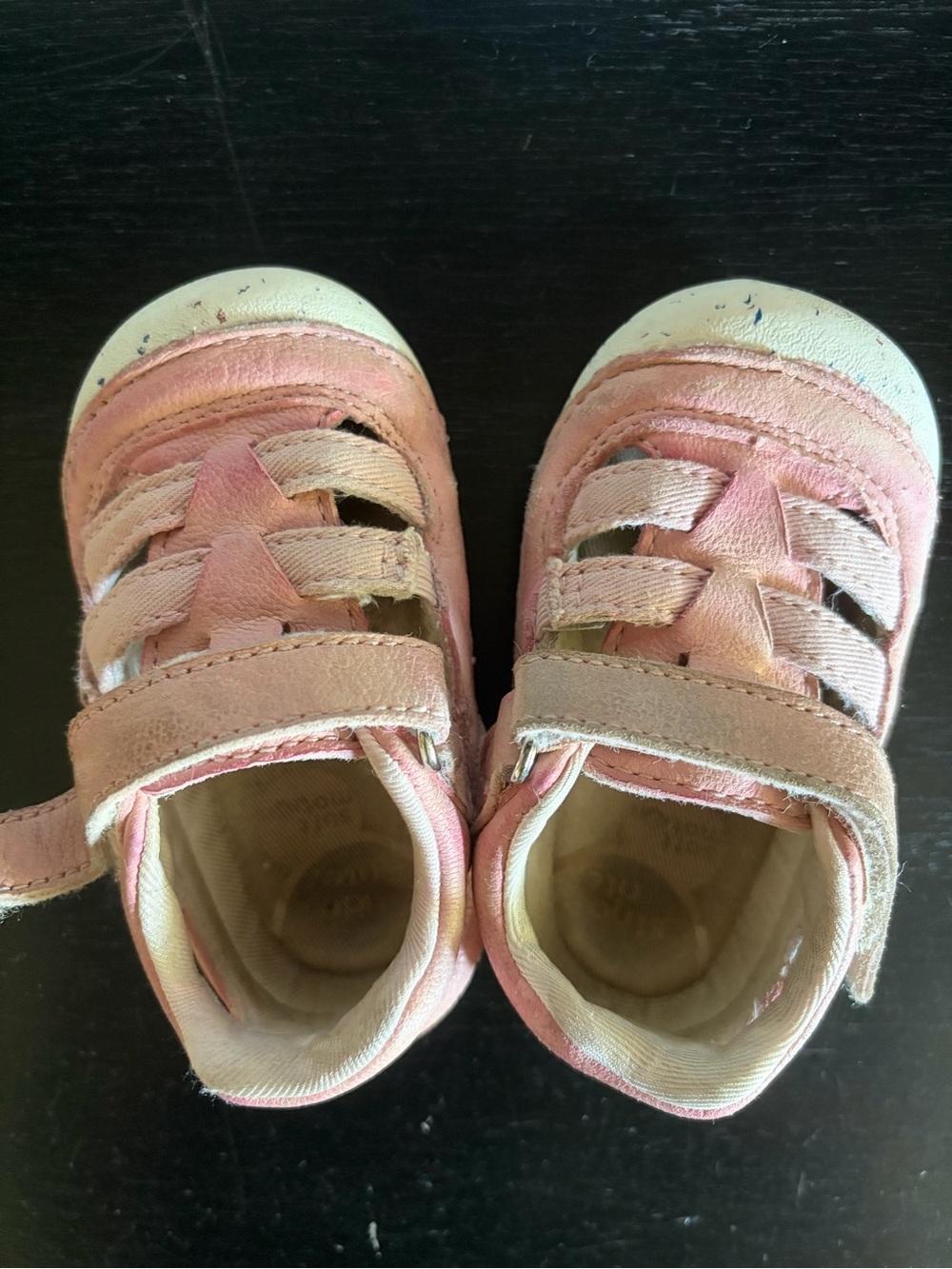 Stride Rite Pink Velcro Baby Walker Shoes